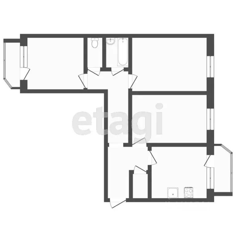 3-к кв. Тюменская область, Тюменский муниципальный округ, д. Дударева ... - Фото 1
