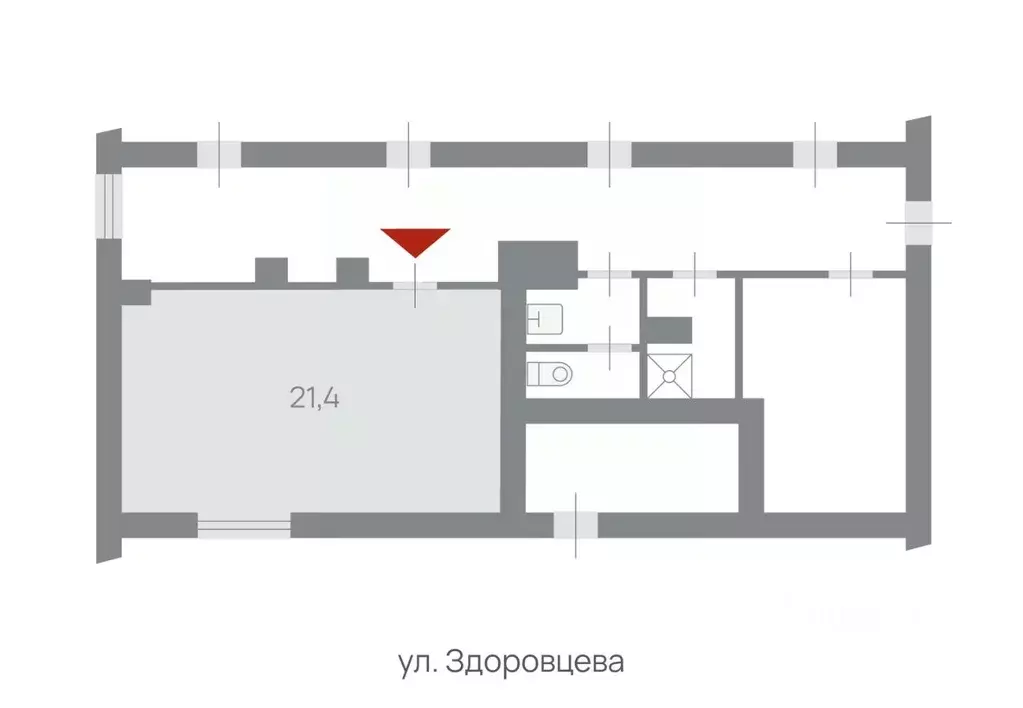 Офис в Санкт-Петербург ул. Здоровцева, 10 (21 м) - Фото 2