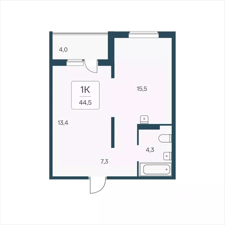 1-к кв. Новосибирская область, Новосибирск Кедровая ул., 80/3 (44.5 м) - Фото 0