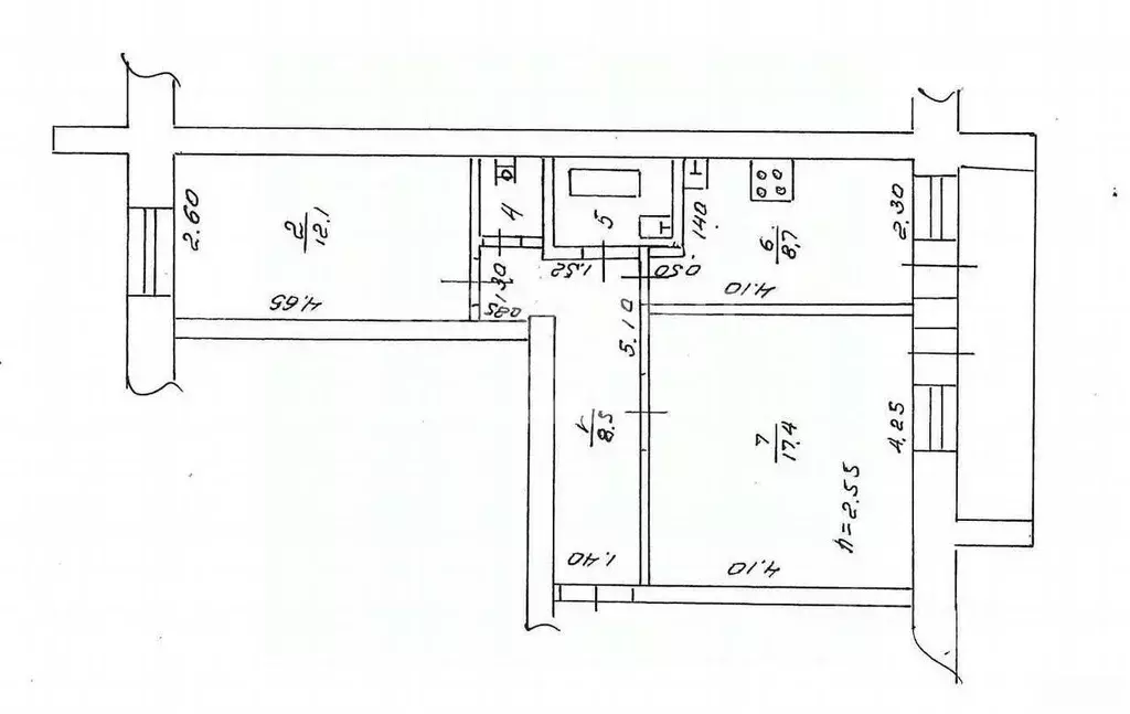2-к кв. Липецкая область, Липецк Ново-Весовая ул., 18 (51.7 м) - Фото 2
