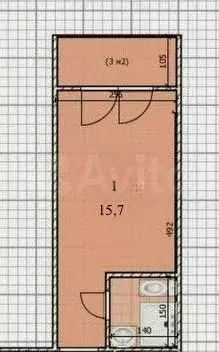 Квартира-студия, 15 м, 1/9 эт. - Фото 0