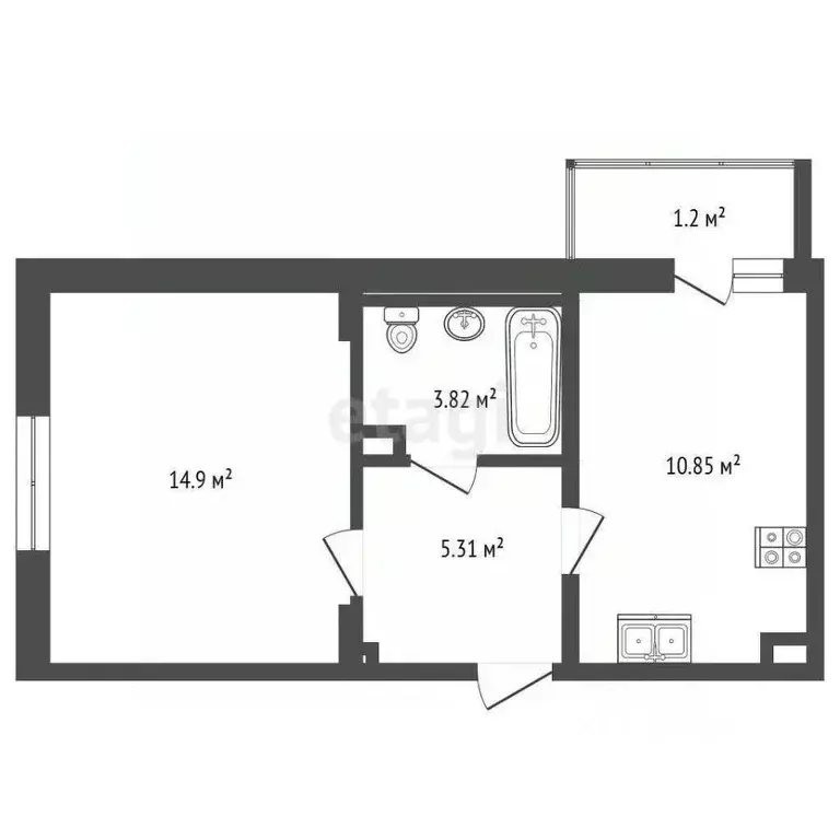 1-к кв. Ярославская область, Ярославский муниципальный округ, пос. ... - Фото 0