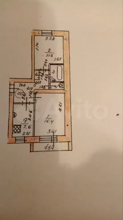 2-к. квартира, 51 м, 4/5 эт. - Фото 0