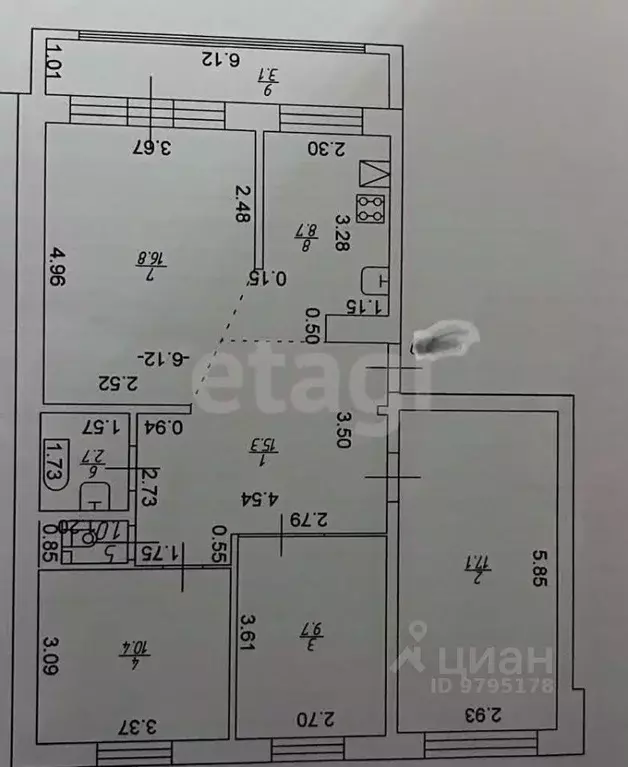 4-к кв. Татарстан, с. Высокая Гора ул. Мичурина, 3 (87.0 м) - Фото 1