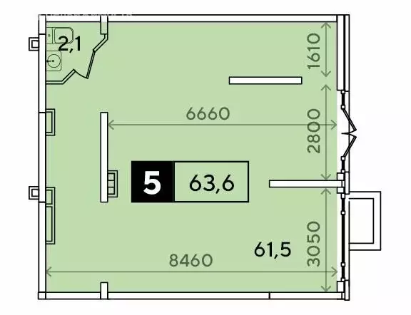 Офис (63.6 м) - Фото 1