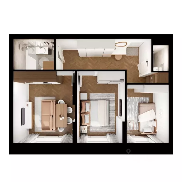 2-к кв. Амурская область, Благовещенск ул. 50 лет Октября, 265 (50.5 ... - Фото 2