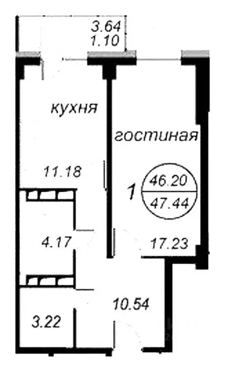 1-к кв. Красноярский край, Красноярск ул. Академика Вавилова, 37Д ... - Фото 2