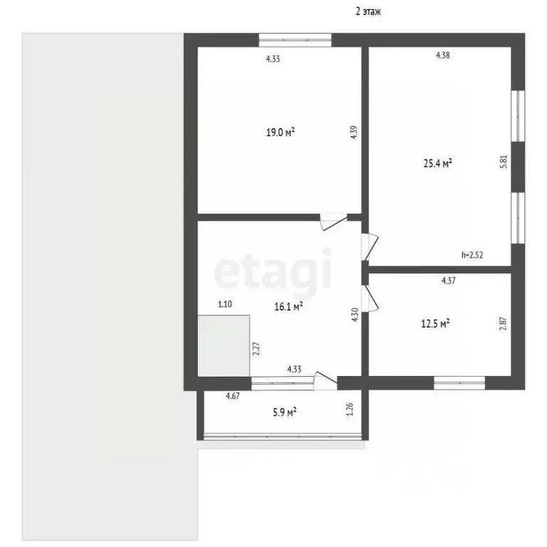 Дом в Ханты-Мансийский АО, Нягань ул. Комарова, 2 (204 м) - Фото 1
