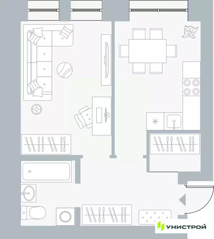 1-к кв. Пермский край, Пермь Рионская ул., 4А (38.34 м) - Фото 1