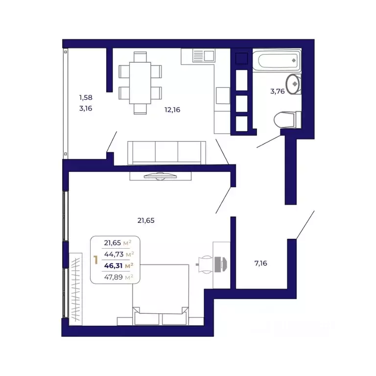 1-к кв. Башкортостан, Уфа Затон-Восточный жилрайон, Паруса жилой ... - Фото 0