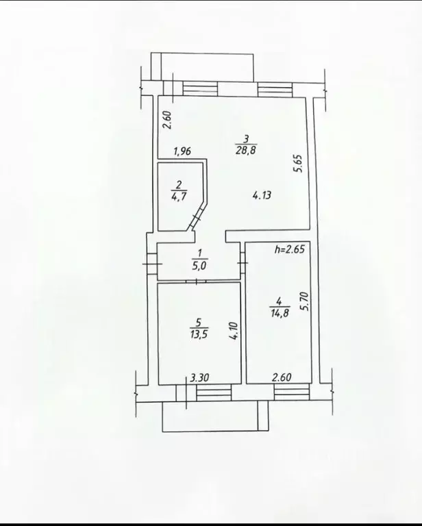3-к кв. Кемеровская область, Мыски ул. Комарова (66.6 м) - Фото 2