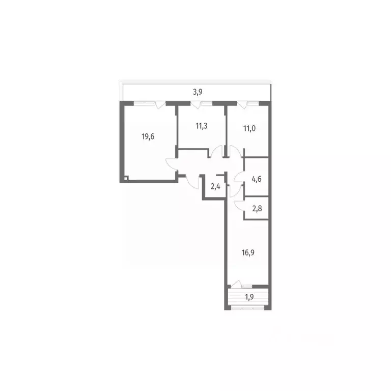 3-к кв. Калининградская область, Калининград пос. Лермонтовский, ул. ... - Фото 1