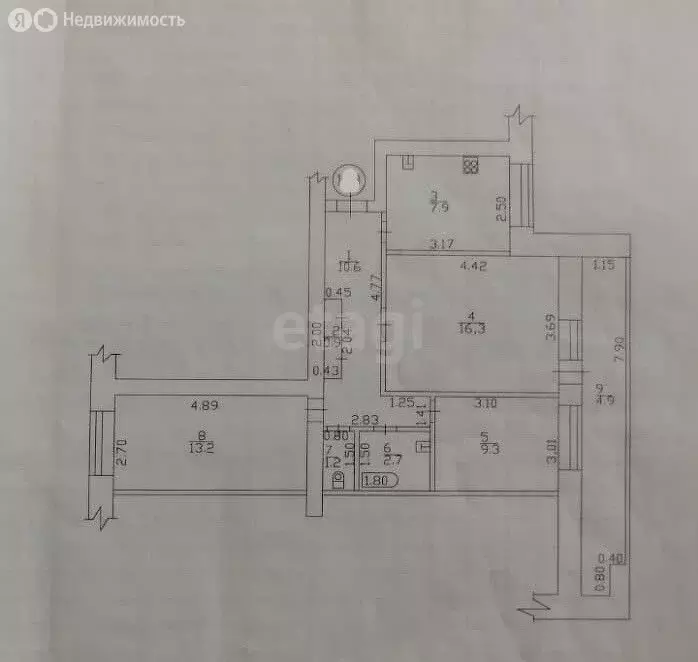 3-комнатная квартира: Казань, улица Вишневского, 14 (61 м) - Фото 1