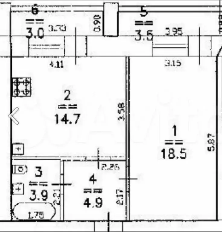 1-комнатная квартира: Нижний Новгород, Народная улица, 22 (48.5 м) - Фото 1