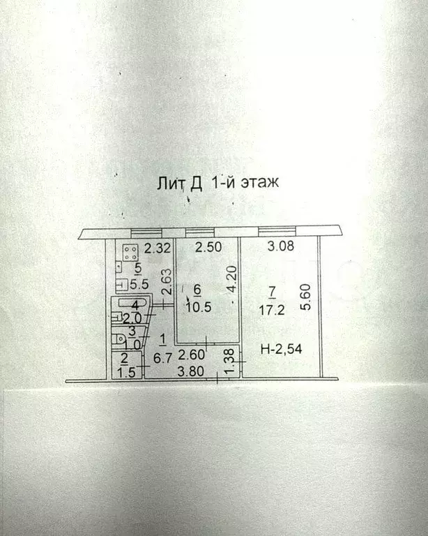 2-к. квартира, 44,4 м, 1/5 эт. - Фото 0