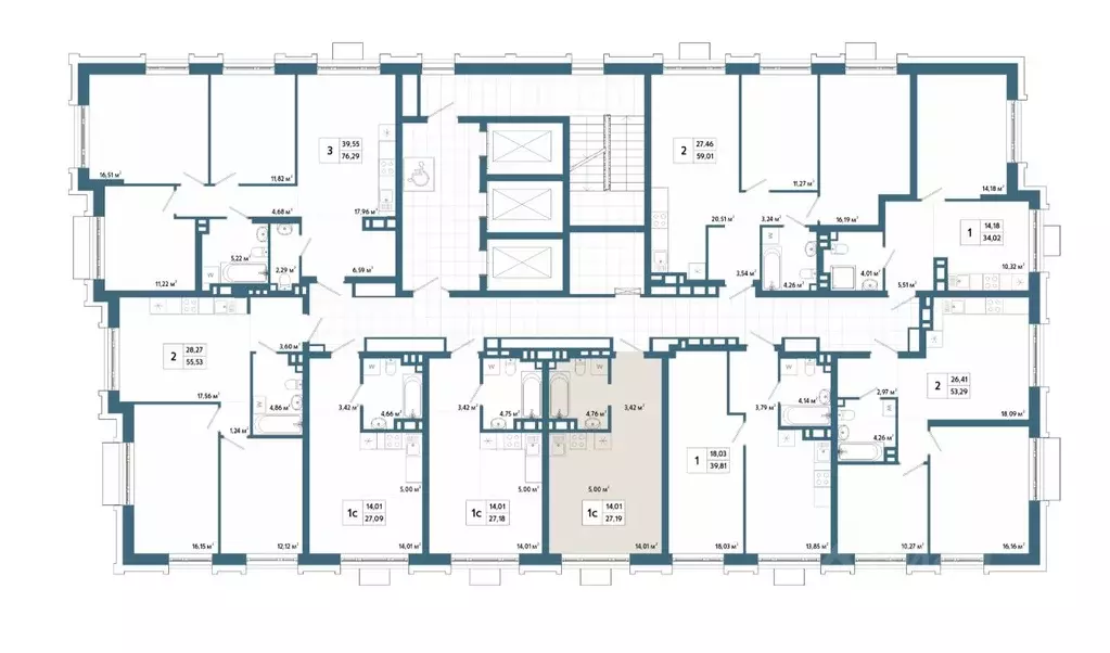 Студия Башкортостан, Уфа 42-й кв-л,  (27.12 м) - Фото 2