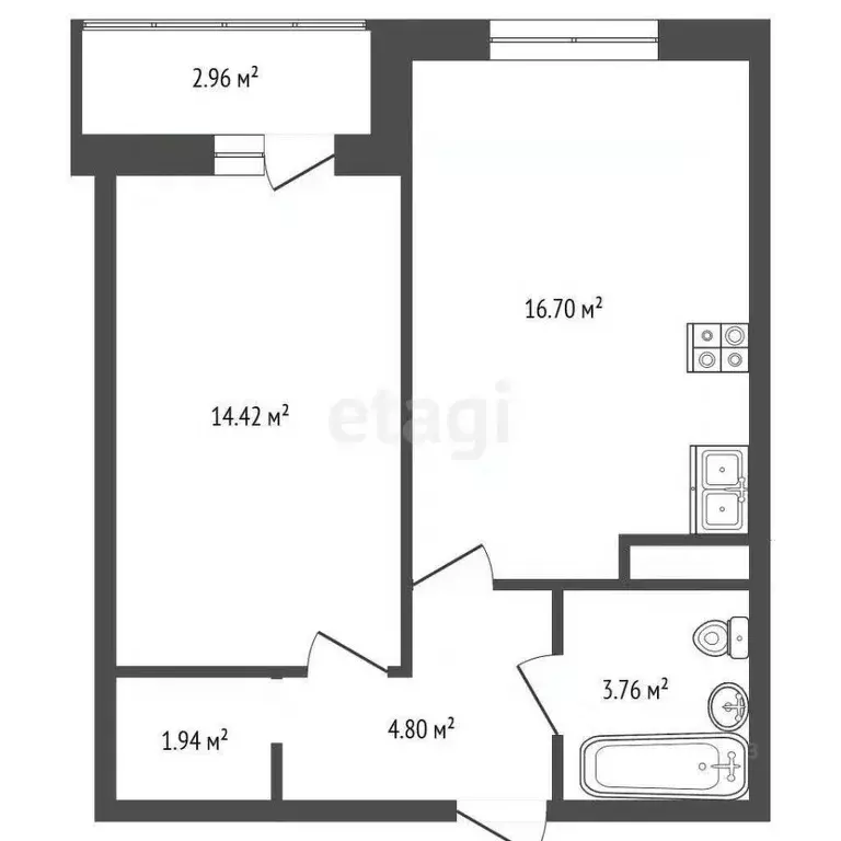1-к кв. Санкт-Петербург Пискаревский просп., 25к2 (44.6 м) - Фото 2
