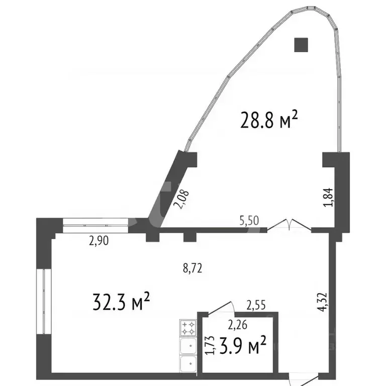 2-к кв. Красноярский край, Красноярск ул. Академика Киренского, 24 ... - Фото 2