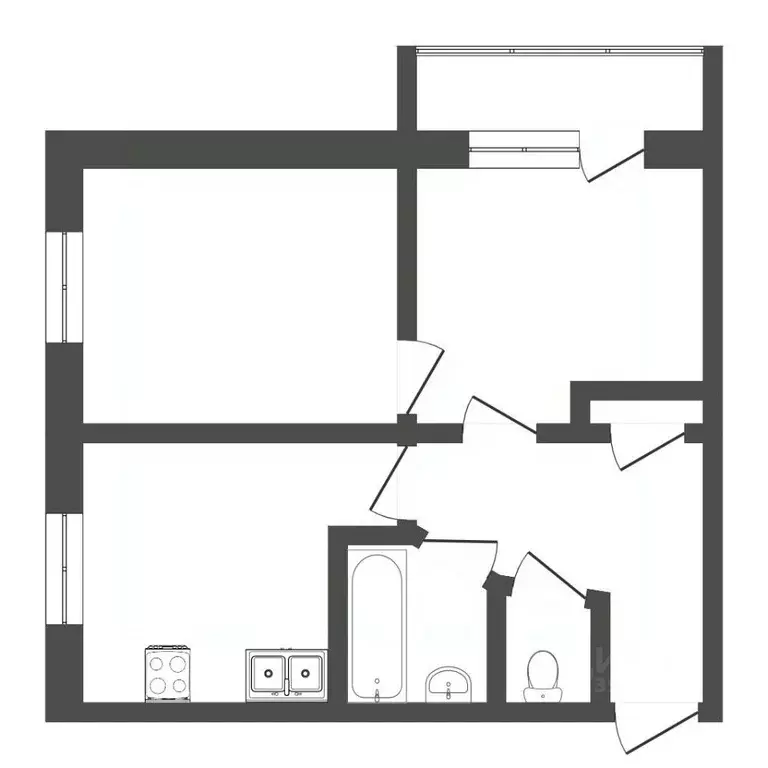 2-к кв. Тюменская область, Тюмень Профсоюзная ул., 86 (39.0 м) - Фото 1