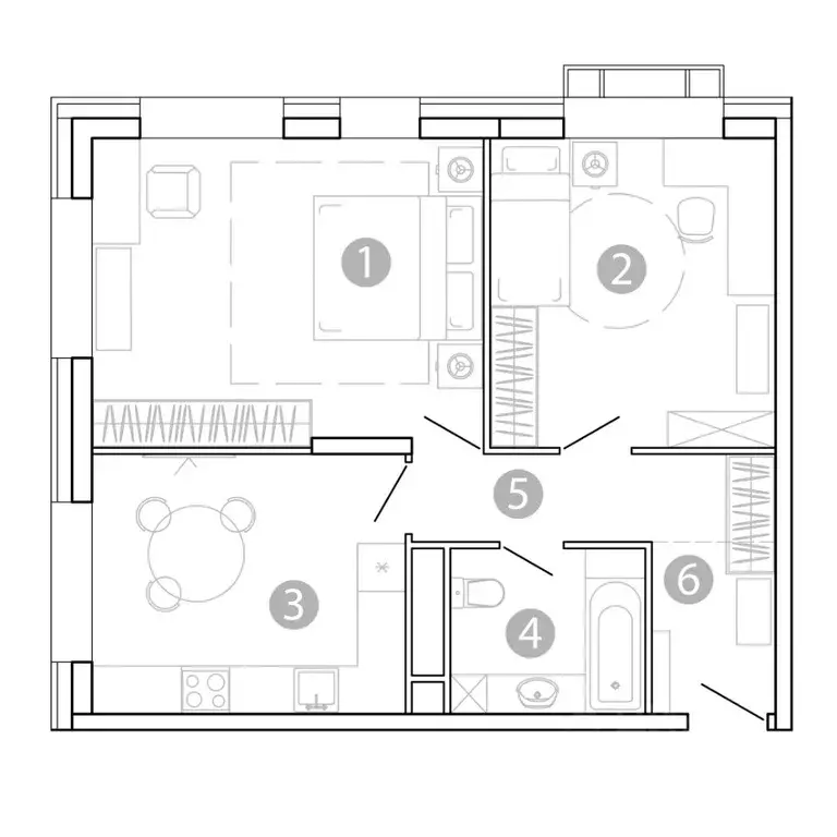 2-к кв. Забайкальский край, Чита 1-я Коллективная ул., 6 СТР (58.75 м) - Фото 1