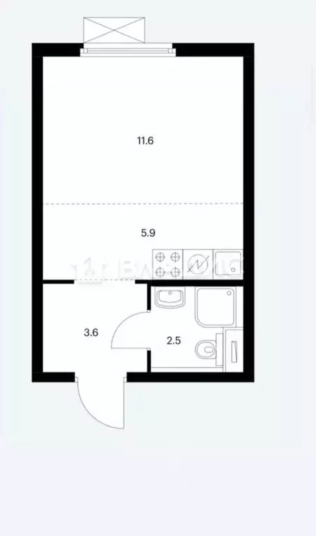 Студия Москва Никольские Луга жилой комплекс, 2.1 (22.0 м) - Фото 1