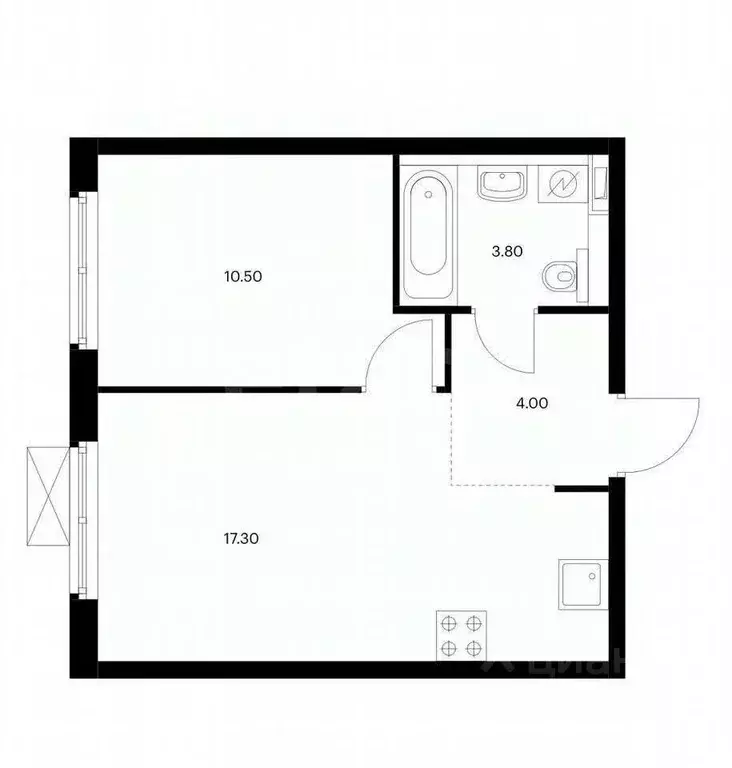 1-к кв. Ярославская область, Ярославль ул. Лескова, 44 (35.6 м) - Фото 2