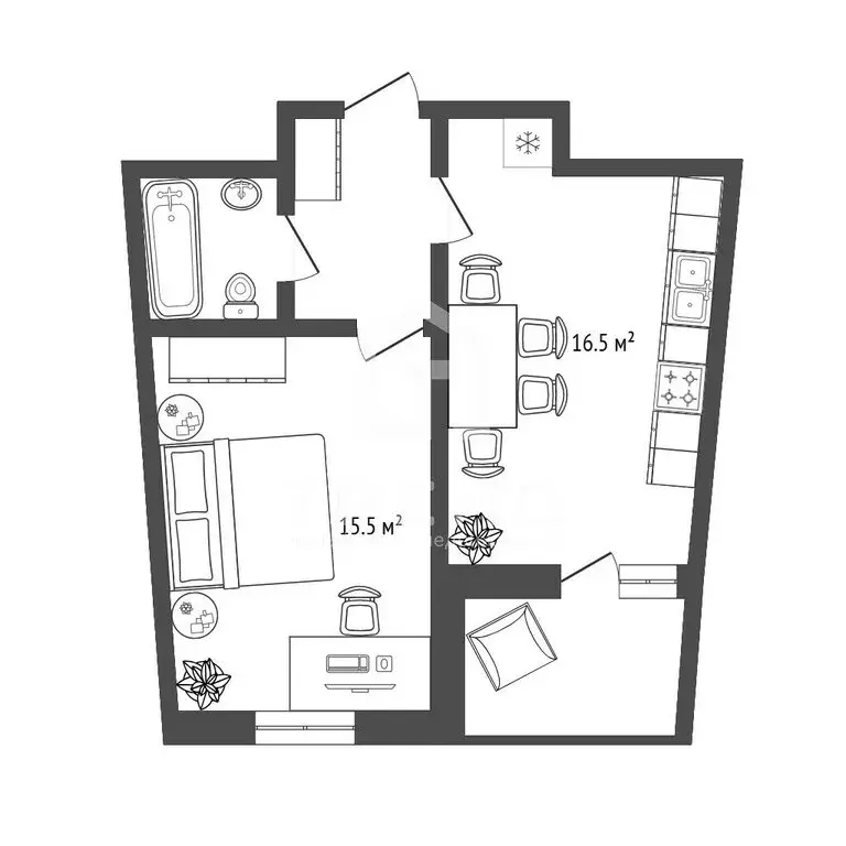 1-комнатная квартира: Санкт-Петербург, набережная Миклухо-Маклая, 3к1 ... - Фото 1