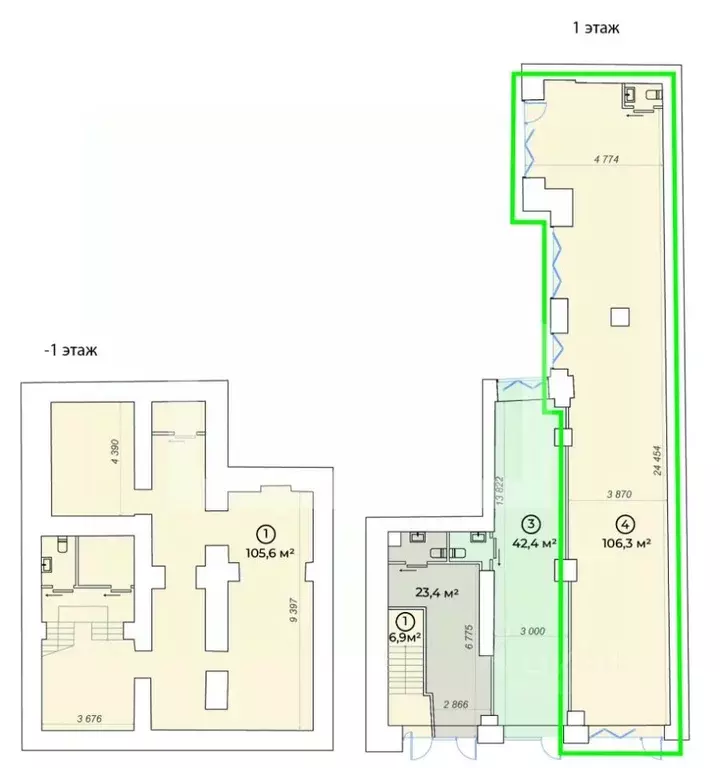 Помещение свободного назначения в Москва Большой Сухаревский пер., ... - Фото 2