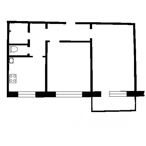 2-к кв. Башкортостан, Уфа ул. Летчиков, 6 (53.0 м) - Фото 1