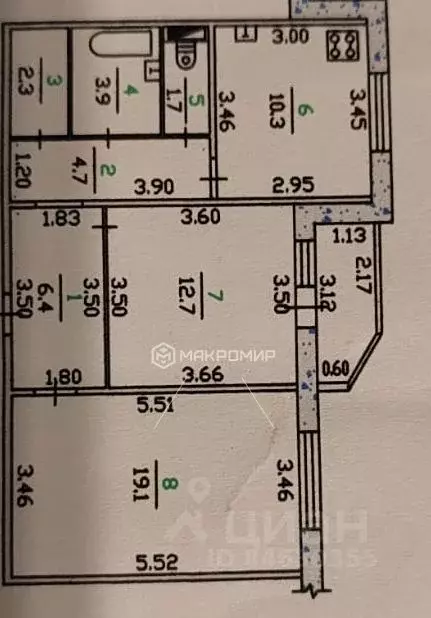 2-к кв. Орловская область, Орел Приборостроительная ул., 57 (61.1 м) - Фото 2