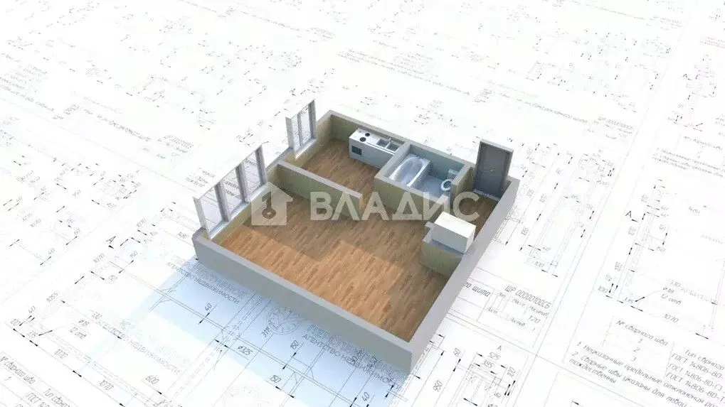 1-к кв. Иркутская область, Ангарск 93-й кв-л, 10 (34.1 м) - Фото 1