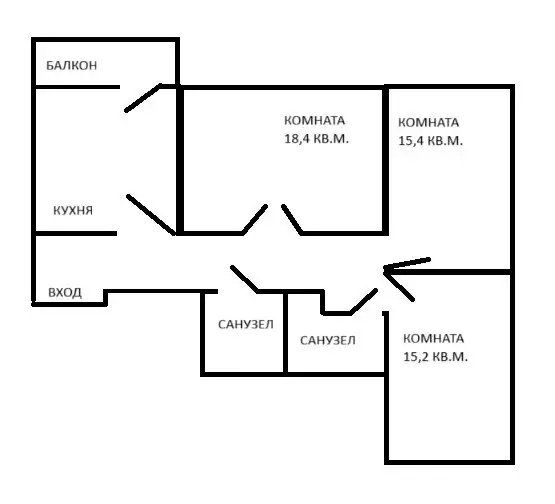 3-комнатная квартира: Екатеринбург, улица Вильгельма де Геннина, 41 ... - Фото 1