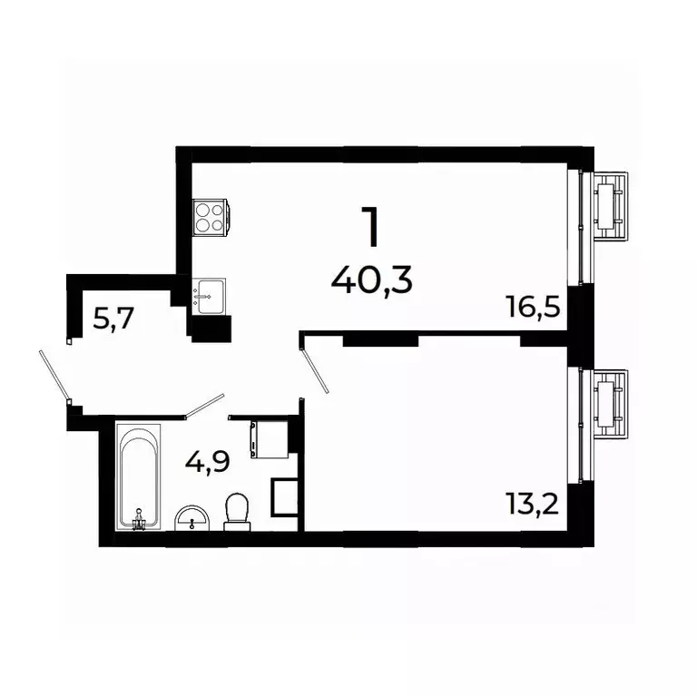 1-к кв. Нижегородская область, Нижний Новгород ул. Коперника, 15 (40.1 ... - Фото 1