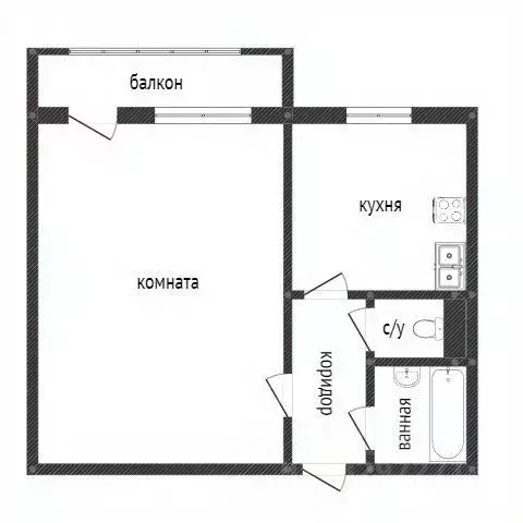 1-к кв. Свердловская область, Нижний Тагил ул. Зари, 13 (34.0 м) - Фото 1