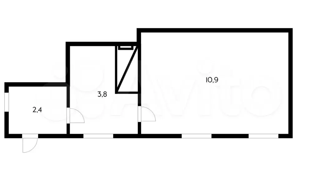 1-к. квартира, 17 м, 1/1 эт. - Фото 0