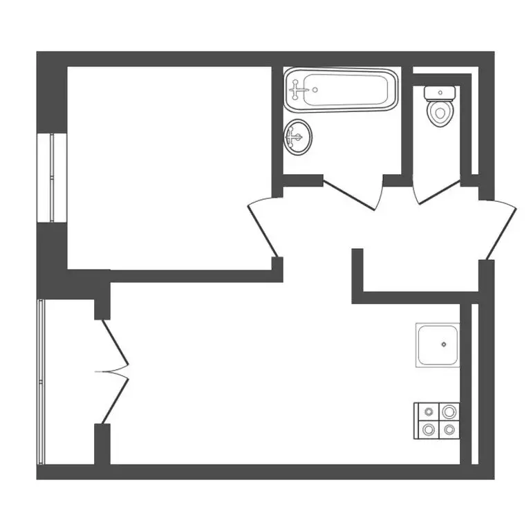 1-комнатная квартира: Тюмень, улица Судостроителей, 48к2 (42.3 м) - Фото 1