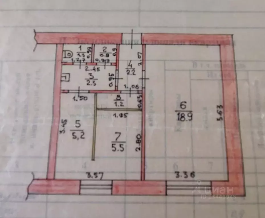 2-к кв. Тамбовская область, Тамбов городской округ, пос. Строитель, ... - Фото 2