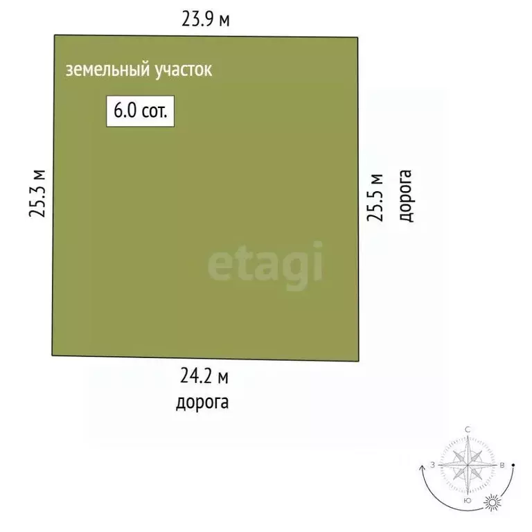 Участок в Крым, Симферопольский район, Трудовское с/пос, ... - Фото 2