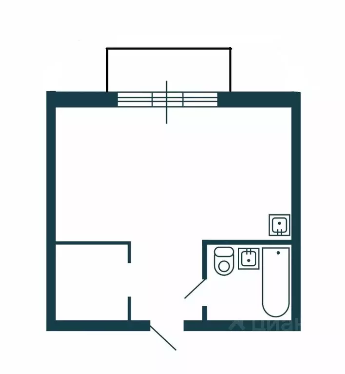 Студия Новосибирская область, Обь ул. Большая, 27 (23.5 м) - Фото 2