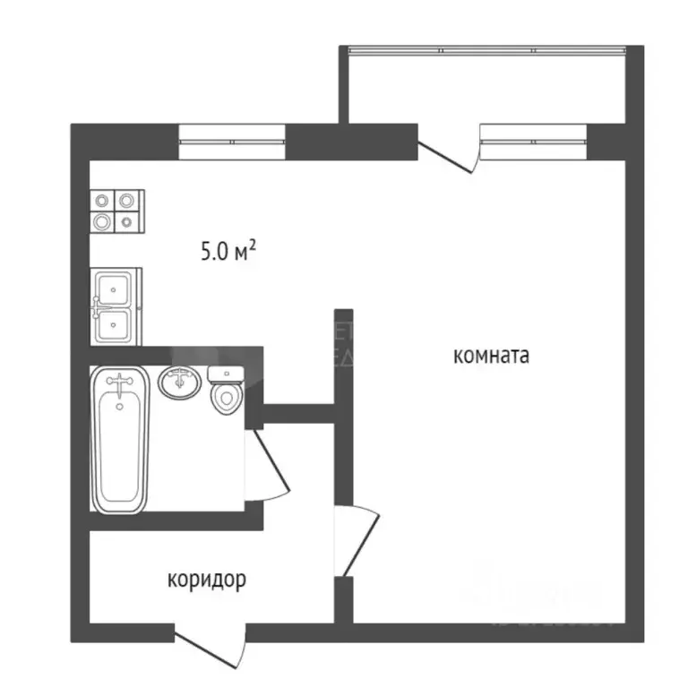 1-к кв. Тюменская область, Тюмень ул. Станционная, 16 (33.0 м) - Фото 1