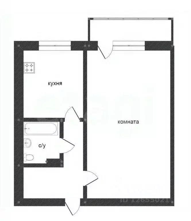 1-к кв. Костромская область, Кострома ул. Даремская, 1 (36.1 м) - Фото 2