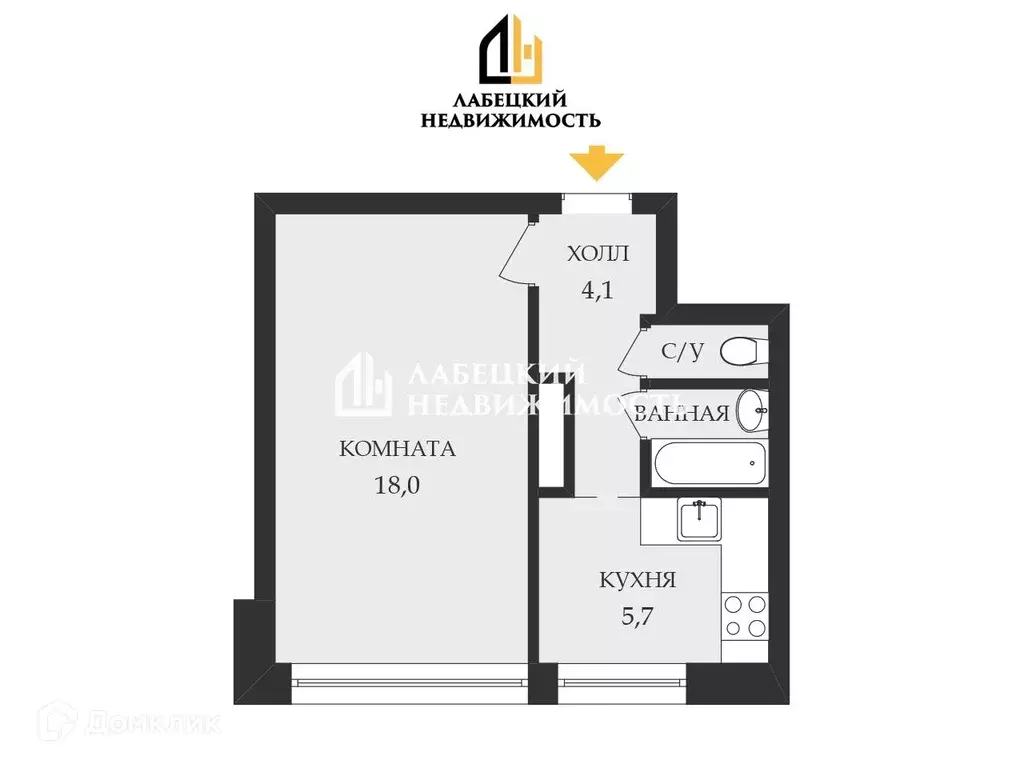 Продаётся 1-к квартира, 31 м - Фото 1