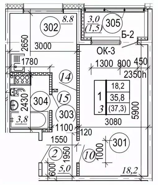 1-к кв. Камчатский край, Елизовский муниципальный округ, пос. ... - Фото 1