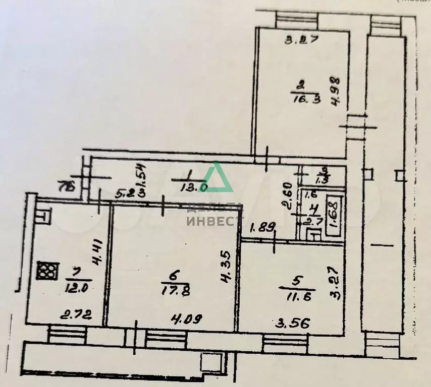 3-к. квартира, 95 м, 9/10 эт. - Фото 0