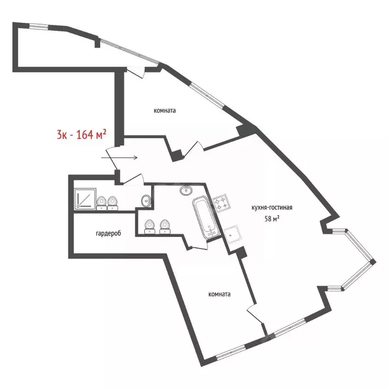 3-к кв. Свердловская область, Екатеринбург ул. Николая Никонова, 4 ... - Фото 2