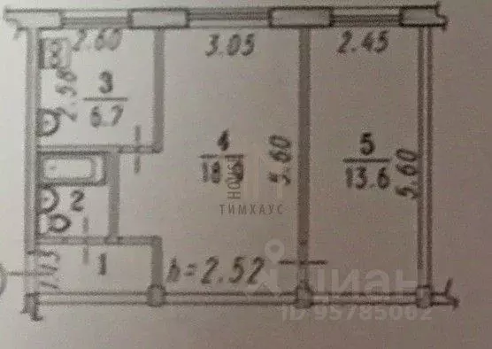 2-к кв. Омская область, Омск Городок Нефтяников мкр, ул. 22 Апреля, 40 ... - Фото 1