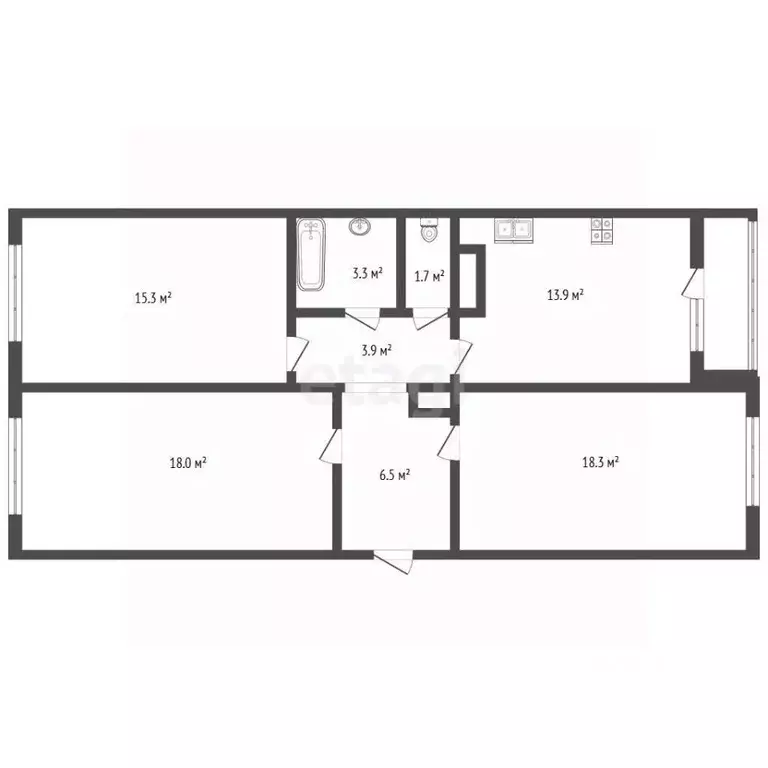Комната Санкт-Петербург Ленинский просп., 55к1 (33.3 м) - Фото 2