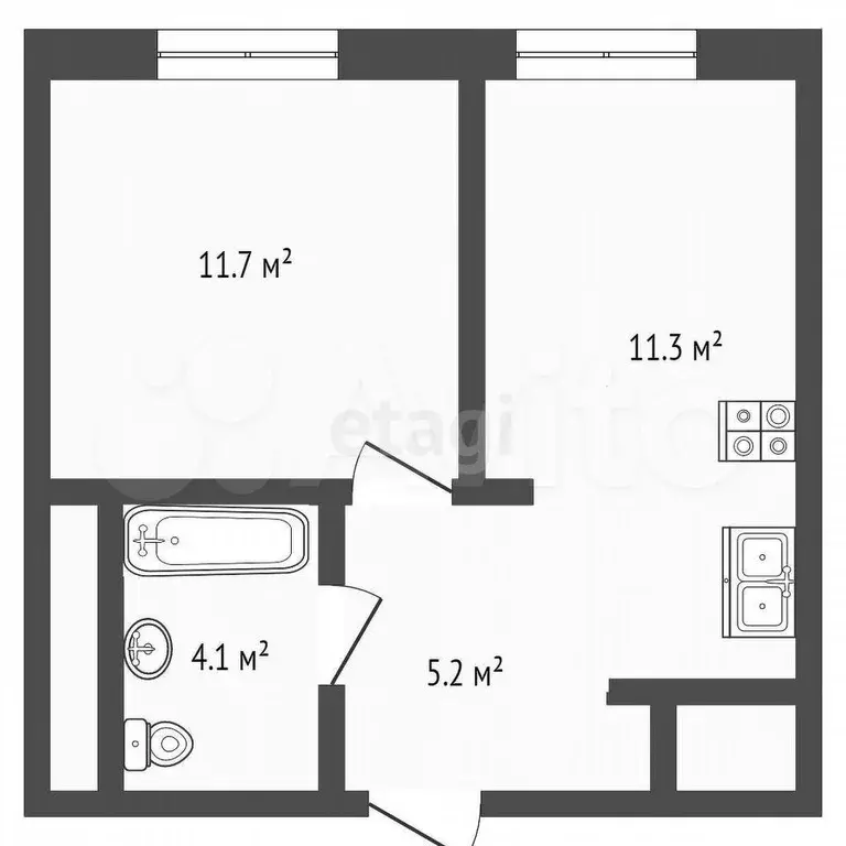 1-к. квартира, 32 м, 7/8 эт. - Фото 0