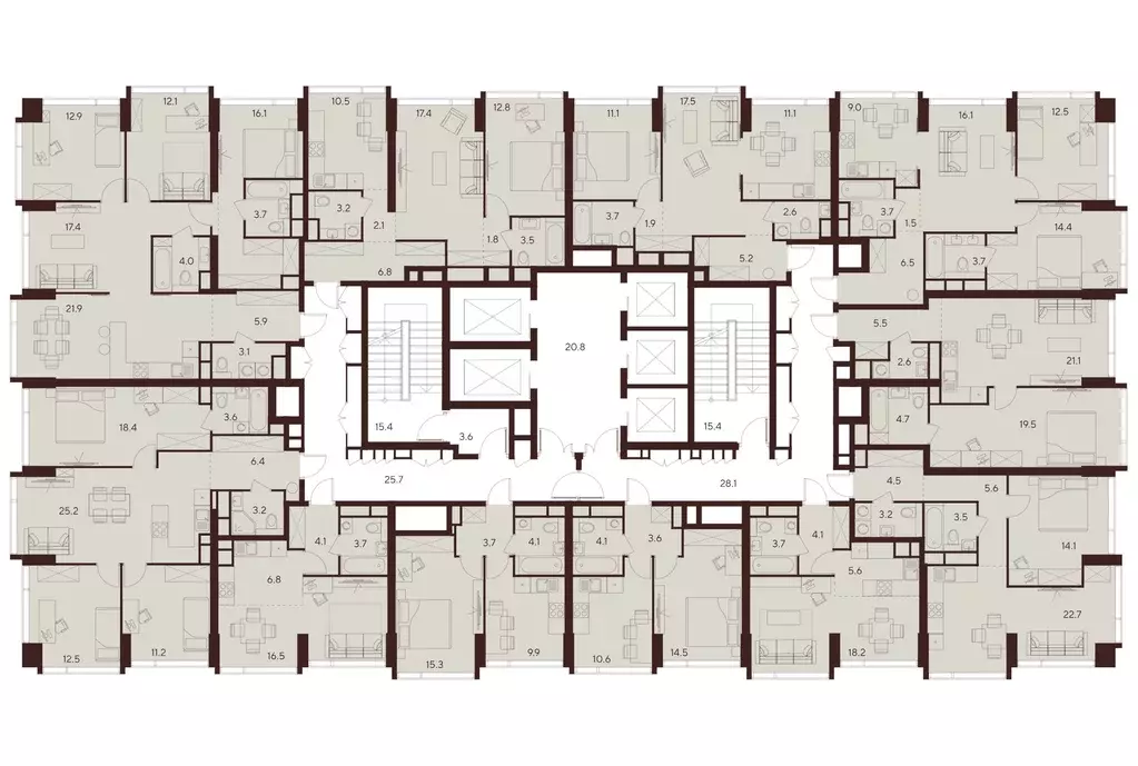 3-к кв. Москва Инди Тауэрс жилой комплекс (80.5 м) - Фото 2