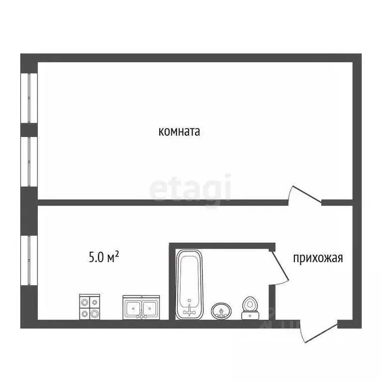 1-к кв. Владимирская область, Муром ул. Куликова, 20 (30.7 м) - Фото 1